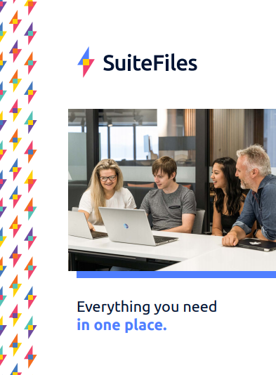 Cover of the SuiteFiles Info Pack PDF